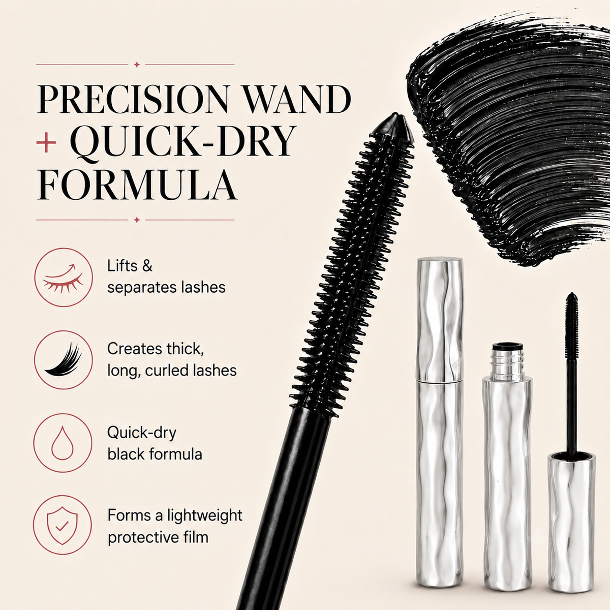 LAST DAY - BUY 1 GET 1 FREE💜Waterproof Curling & Lengthening Mascara